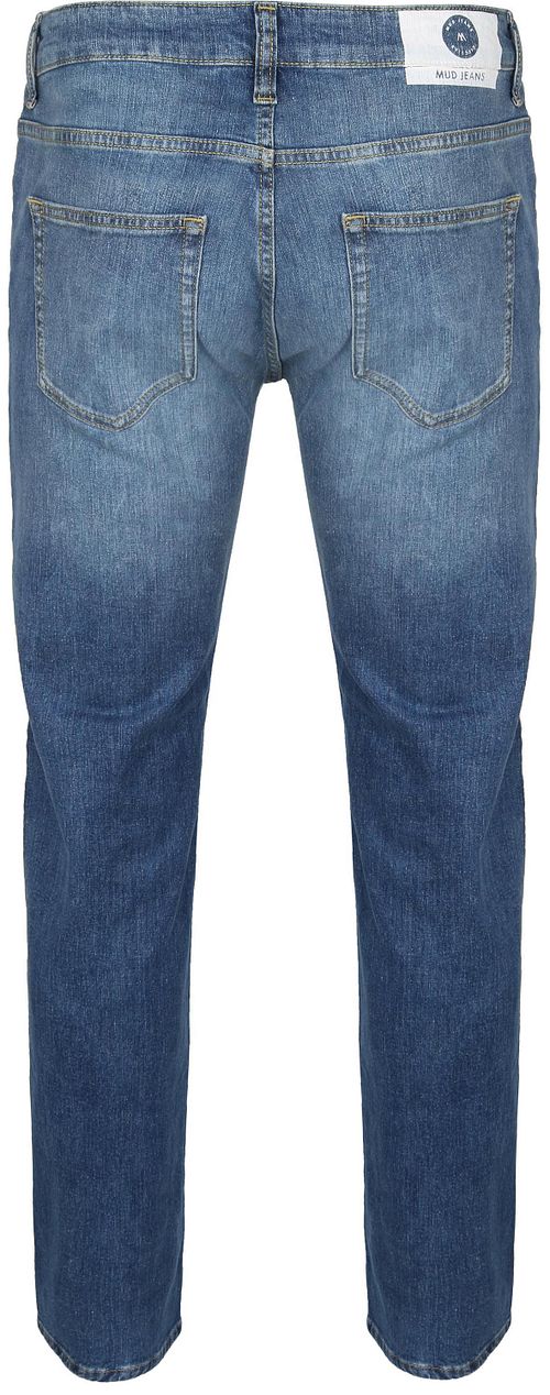 MUD Jeans Denim Regular Bryce Indigo Blå Product / Achterkant