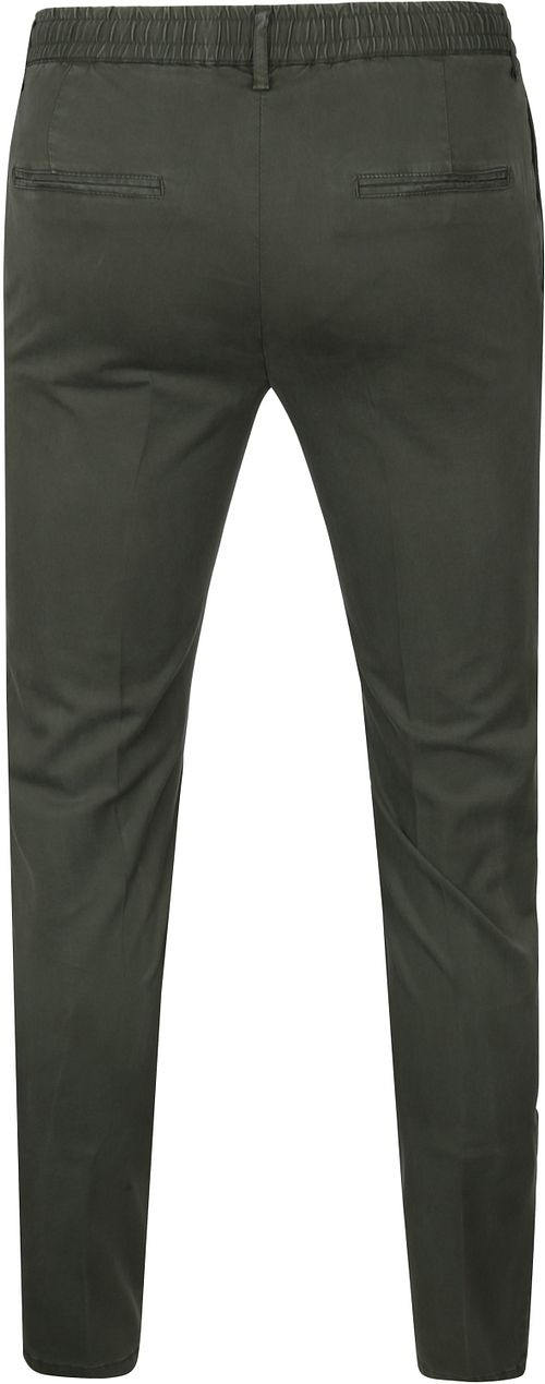 Chino Profuomo verde oscuro Product / Achterkant