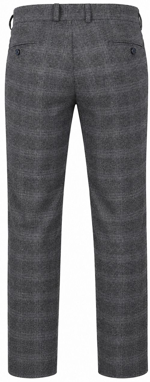 Chinosy Suitable Pico Pleat Check w kolorze szarym Product / Achterkant