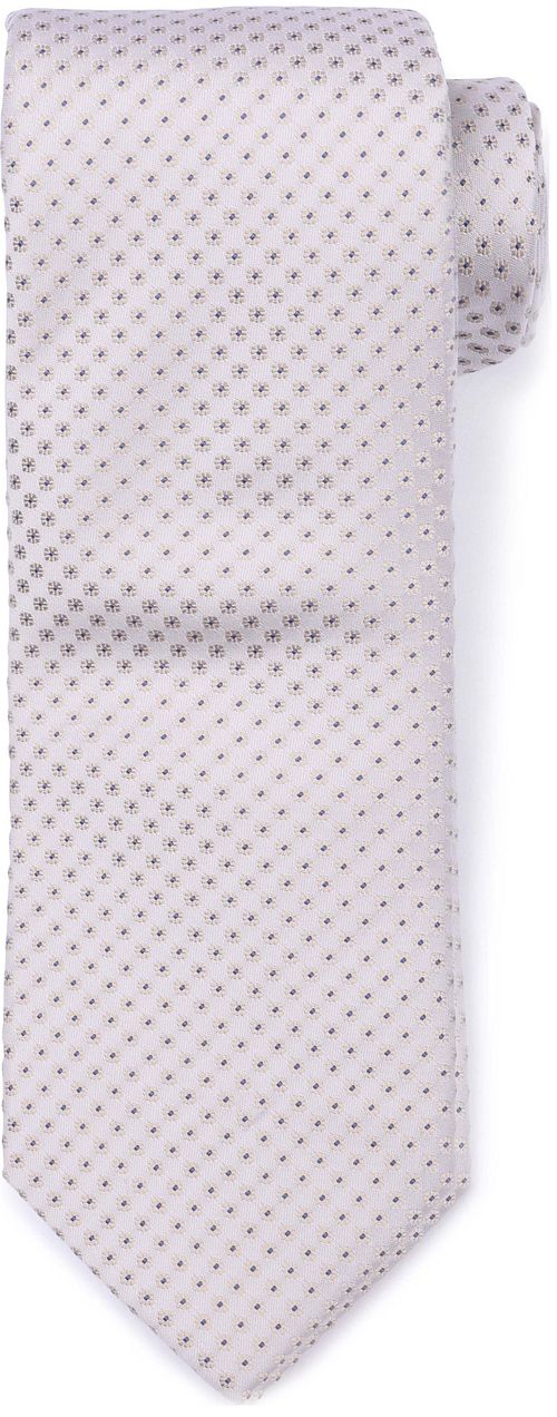 Jedwabny krawat Suitable w kropki w kolorze off-white Product
