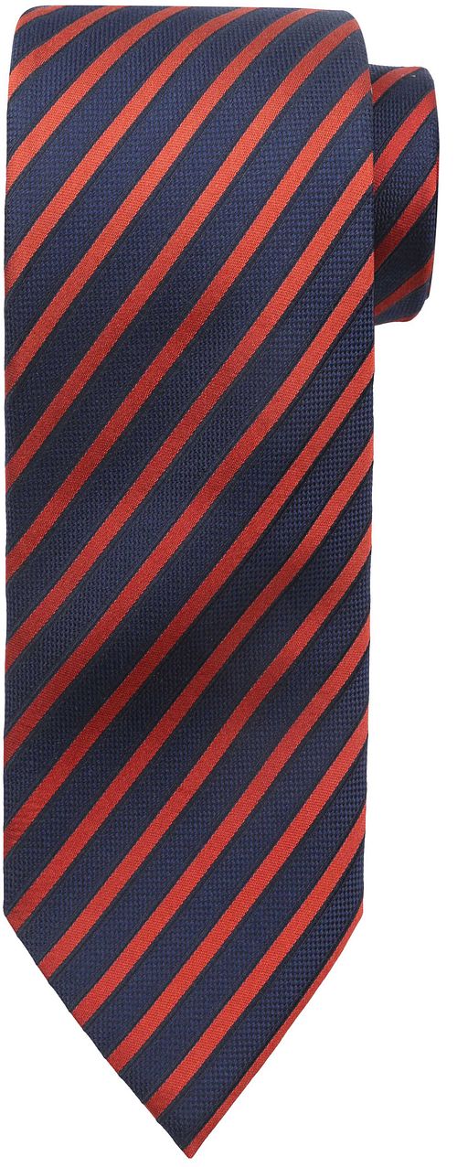 Krawatte Seide Navy Rot Streifen F82-1 Product