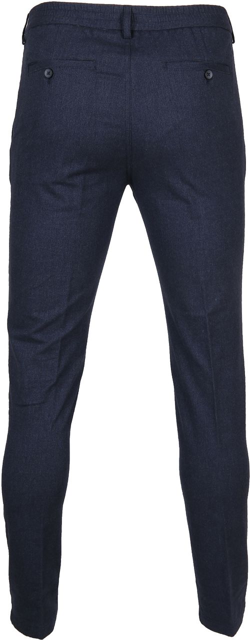 Suitable Pantalon Travis Bleu Foncé Product / Achterkant