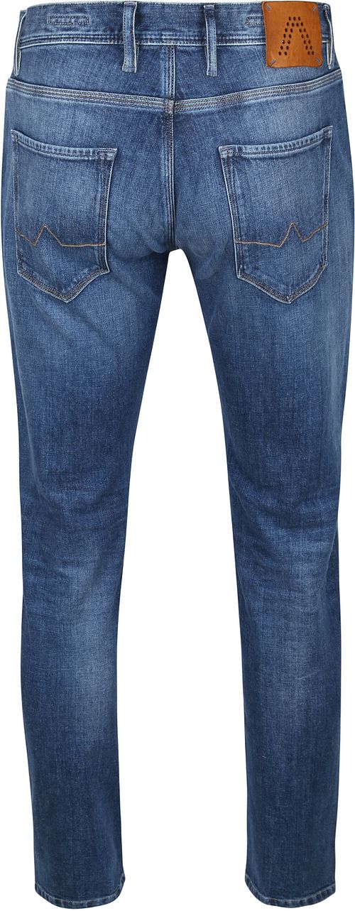 Alberto Slim Organic Denim blu scuro Product / Achterkant