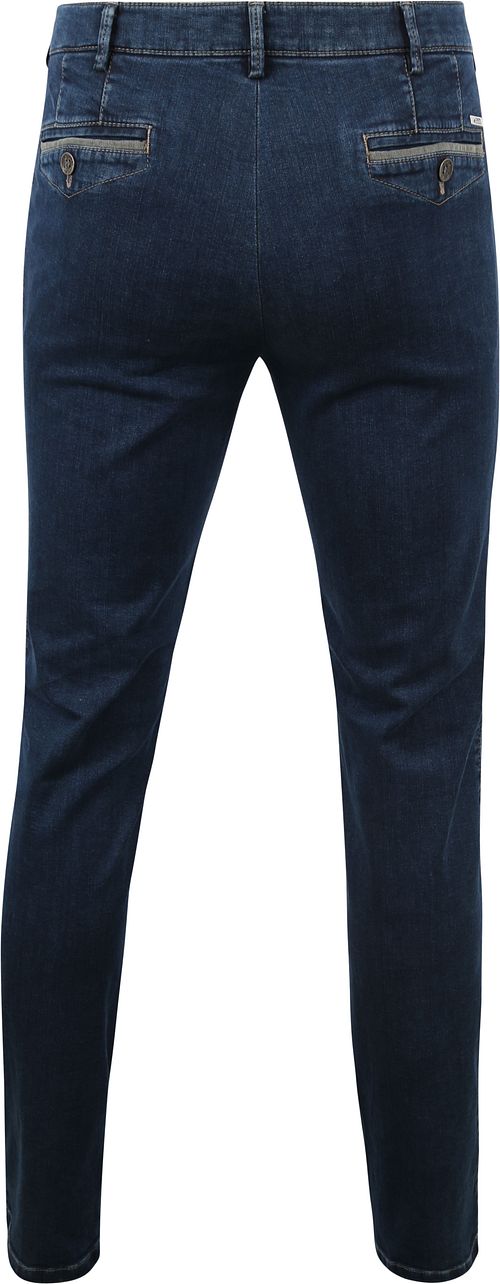 Meyer Pantalon Chicago Bleu Foncé Product / Achterkant