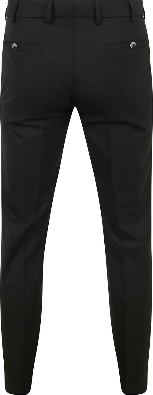 Meyer Pantalon Roma Mix Laine Noir Product / Achterkant