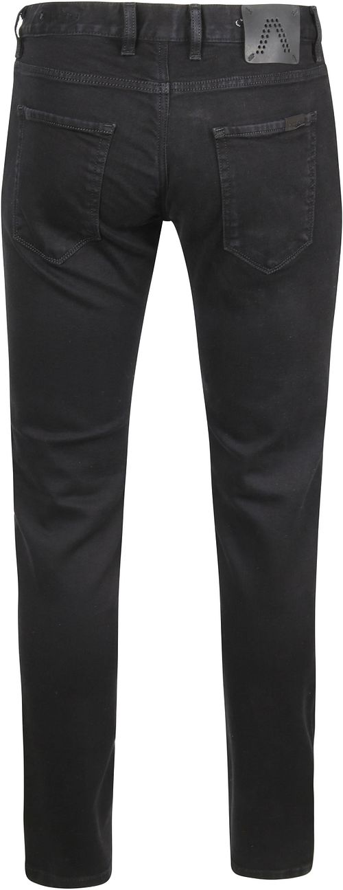 Alberto Slim DS Dual Flex Denim Czarne Product / Achterkant