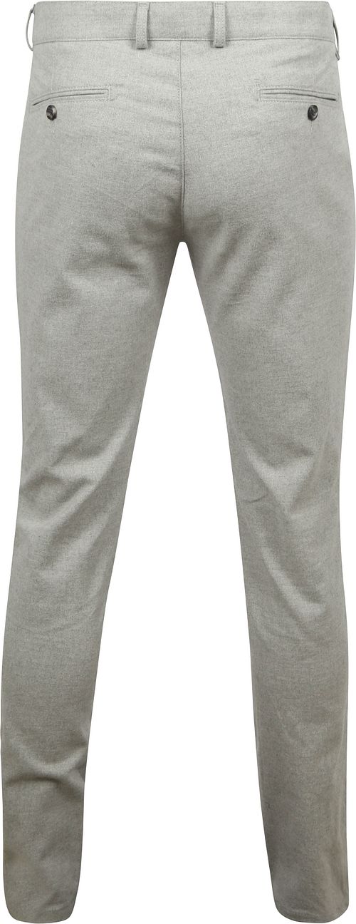 Suitable Chino Pico Pleat Flanel Lichtgrijs Product / Achterkant