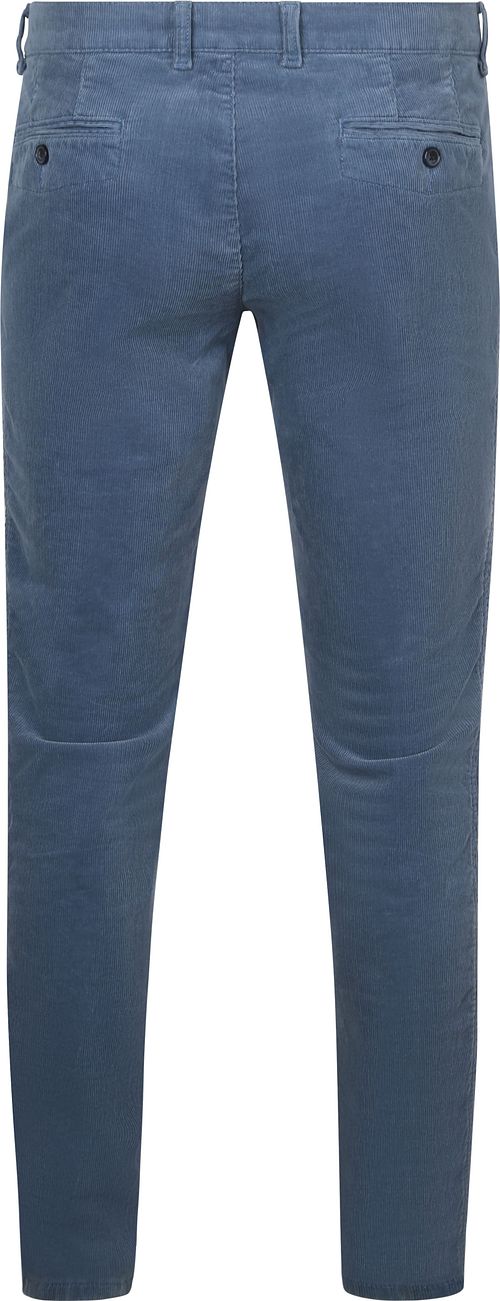 Passande Chino Plato Corduroy Blå Product / Achterkant