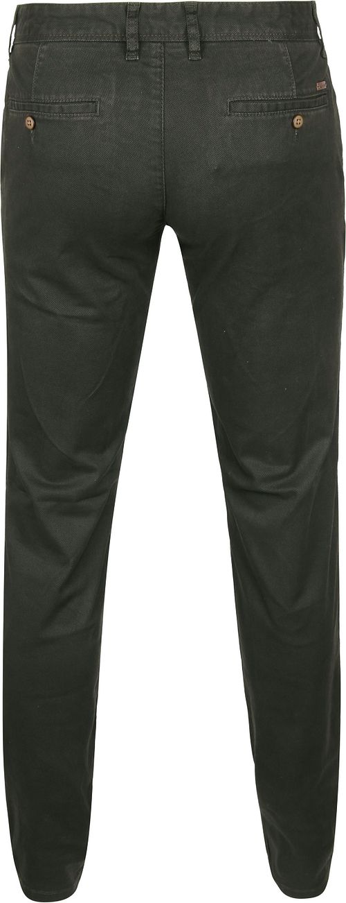 Suitable Sartre Chinosy w kolorze ciemnozielonym Product / Achterkant