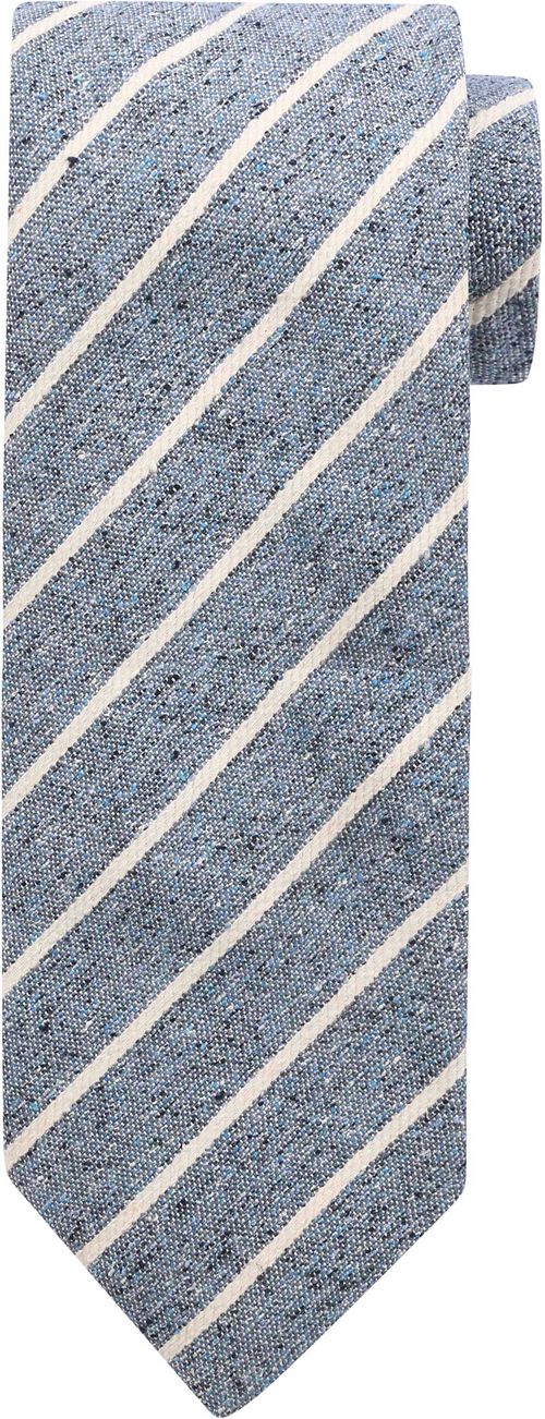 Suitable Stropdas Linnen Streep Blauw Product