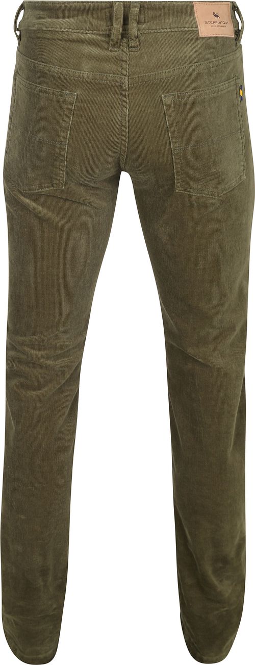Pantaloni in velluto a coste Steppin' Out Johnson Verde Product / Achterkant