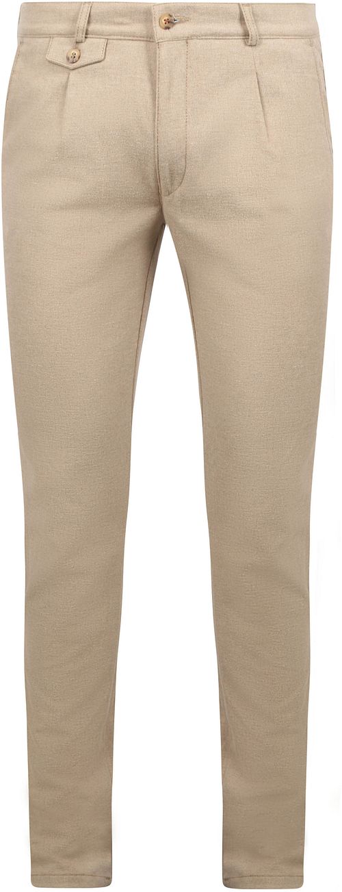 Suitable Chino Pico Pleat Flanell Sand Product