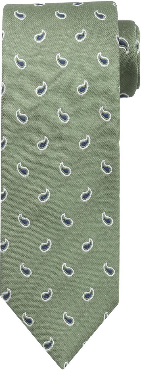 Suitable Stropdas Zijde Paisley Groen Product