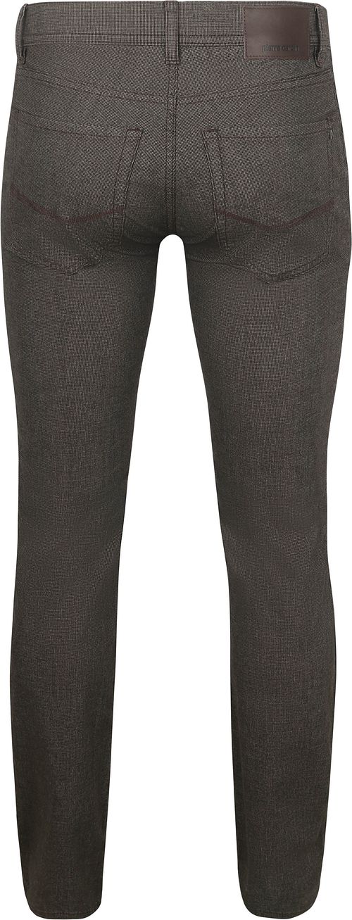 Spodnie Pierre Cardin Lyon Tapered Print brązowe Product / Achterkant