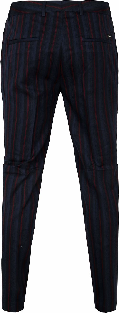 Scotch and Soda Mott Chino de rayas en azul marino Product / Achterkant