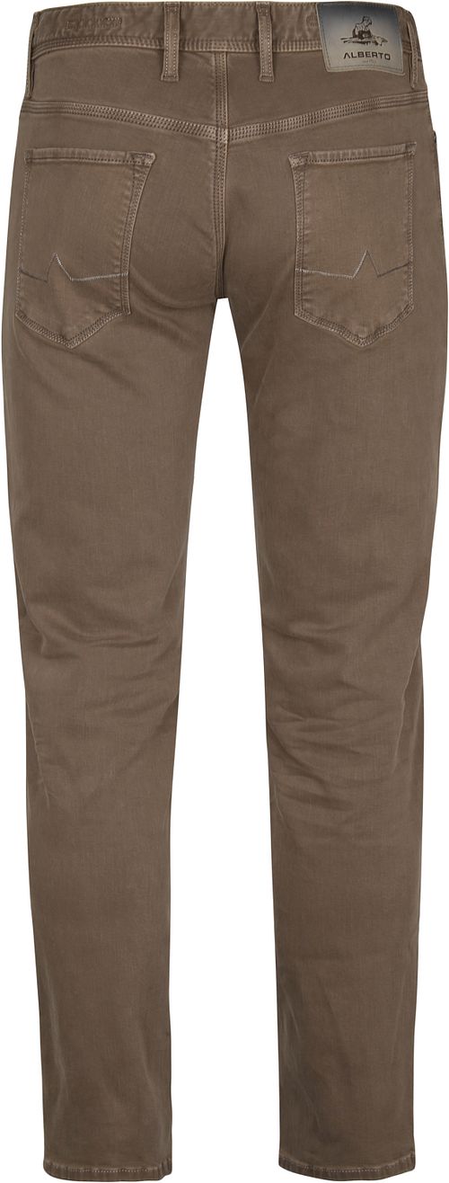 Alberto Pipe Broek Bruin Product / Achterkant