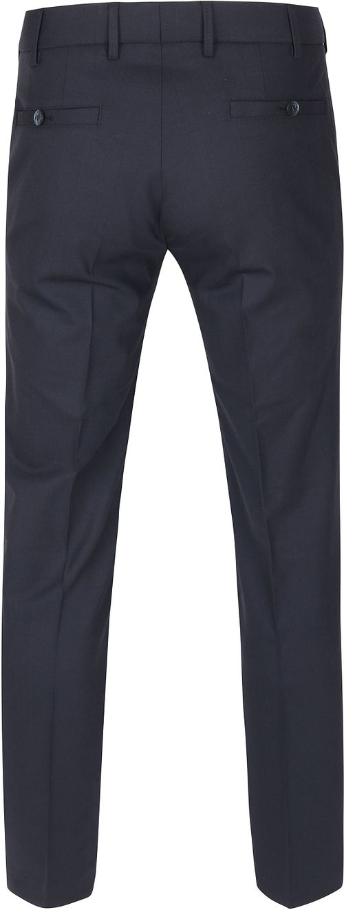 Meyer Pantalon Roma Mélangé Laine Marine Product / Achterkant