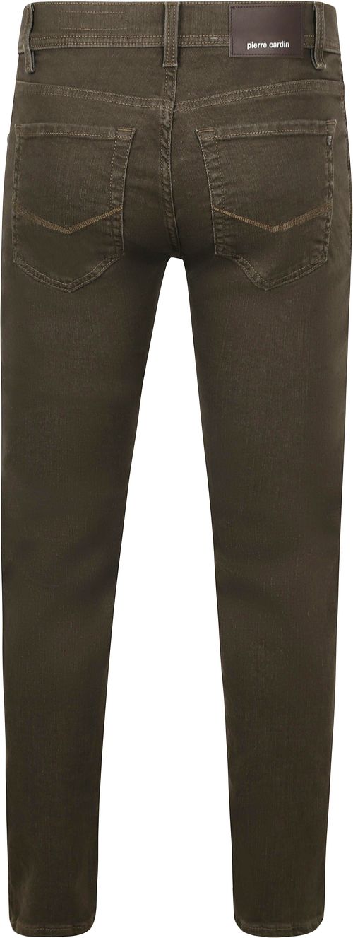 Pierre Cardin Broek Lyon Tapered Raw Bruin Product / Achterkant