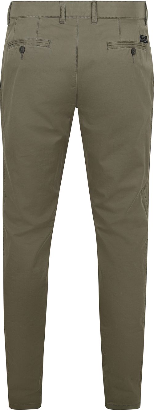 Steppin' Out Chino Newbury Light Twill Olivgrün Product / Achterkant