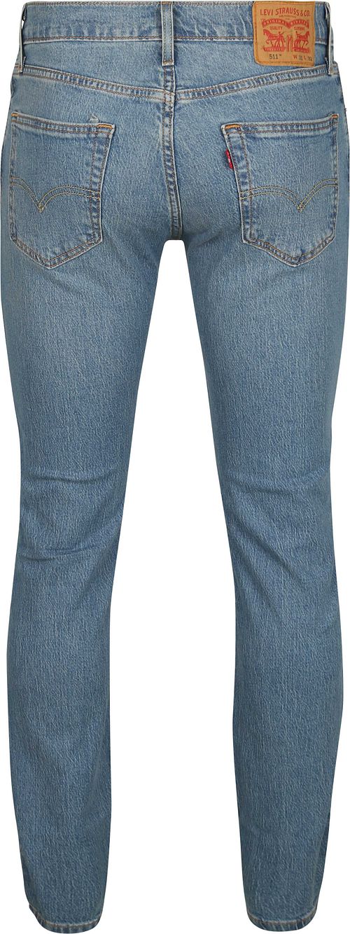Levi's 511 Denim Jeans Mid Blauw Product / Achterkant