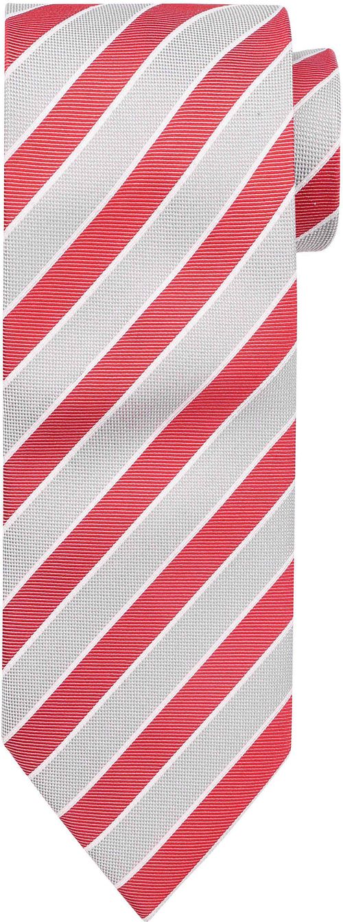 Krawatte Seide Rot Grau Streifen Product