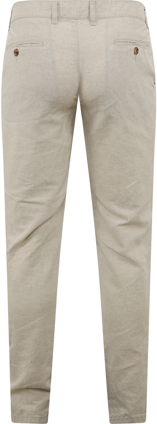 Suitable Chino Pico de lino beige Product / Achterkant