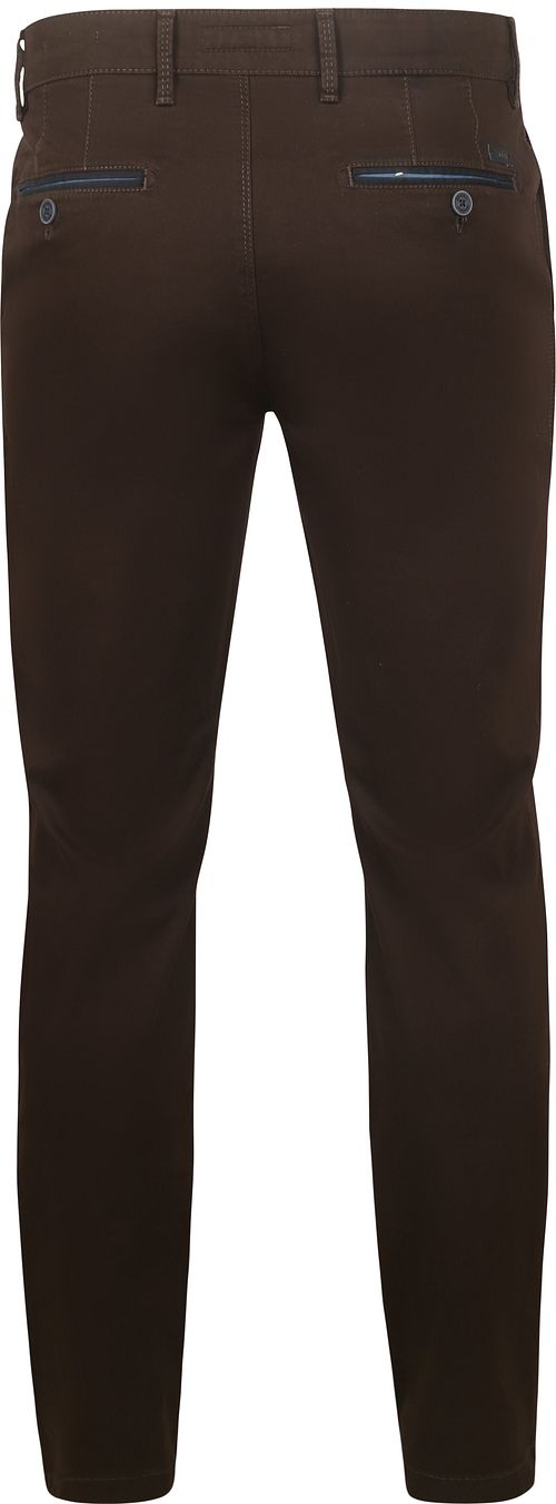 Gardeur Chinosy Benny 3 ciemnobrązowe Product / Achterkant