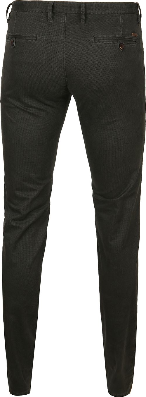 Suitable Chino Sartre Verde Scuro Product / Achterkant
