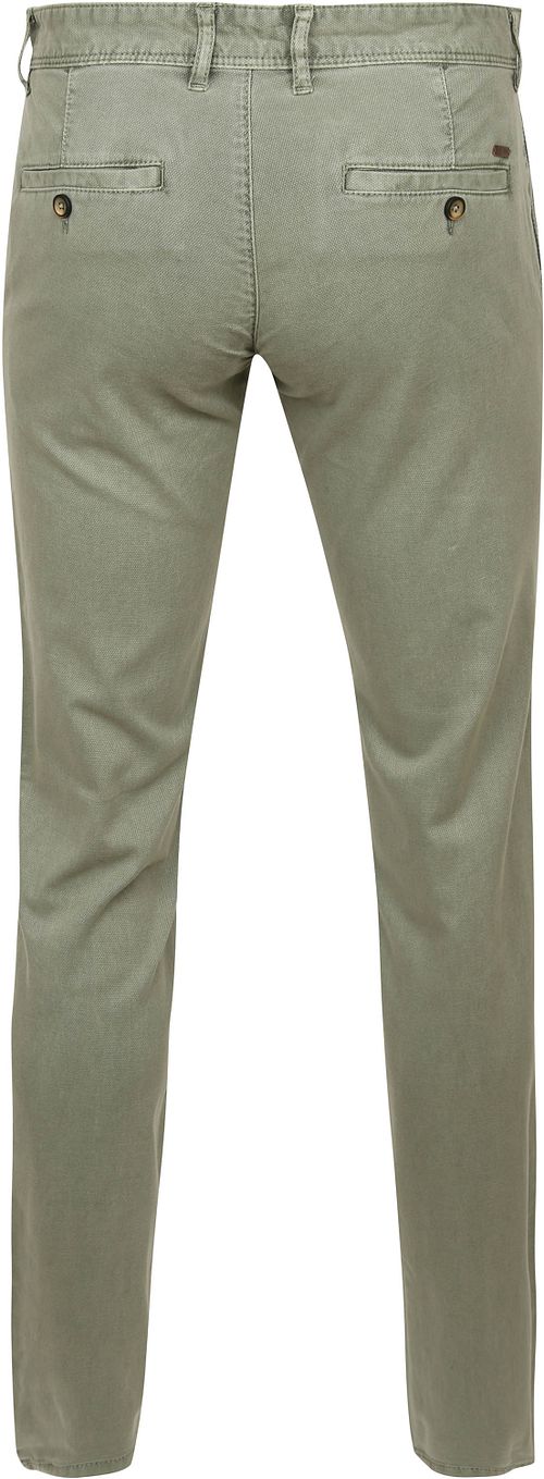 Suitable Chino Sartre Oxford Vert Olive Product / Achterkant