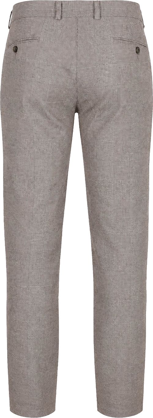 Suitable Chino Pico Pleat Check Sand