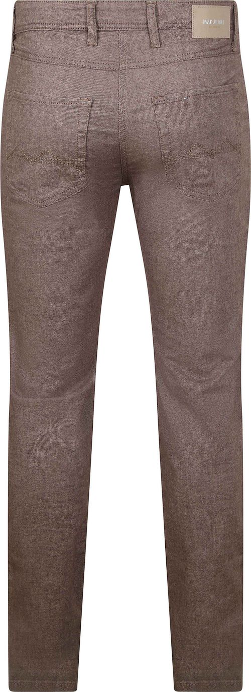 MAC Arne Pantalones Melange Bruin Product / Achterkant