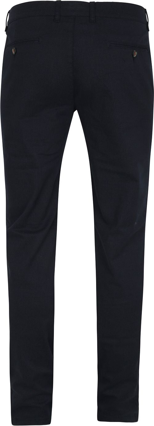 Suitable Chino Pico Print Navy Blauw Product / Achterkant