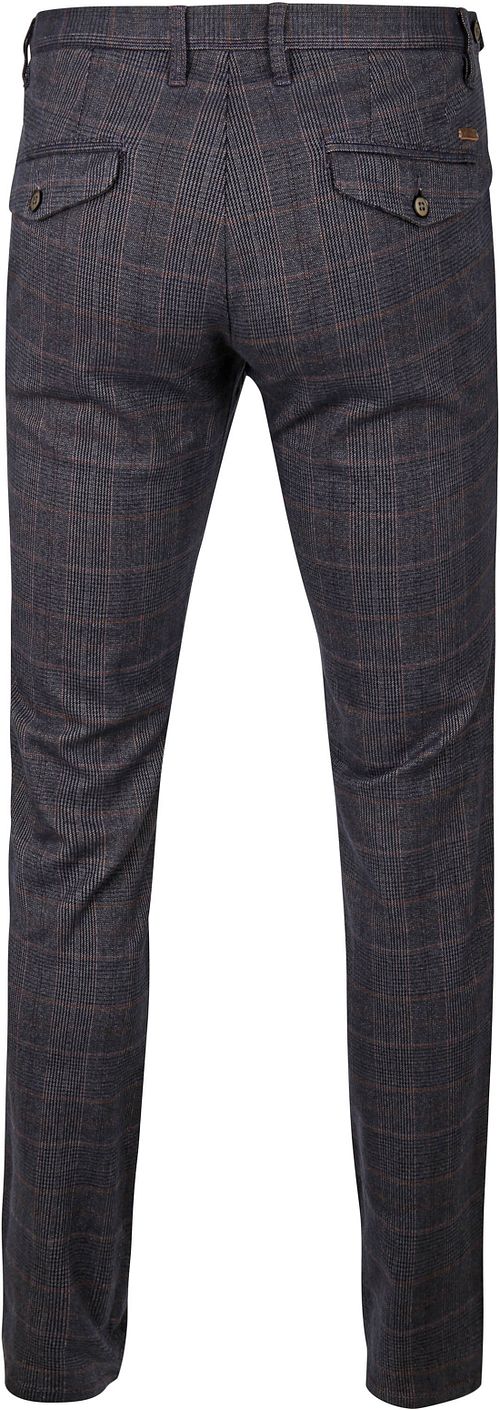 Suitable Chino Locke Carreaux Marron Product / Achterkant