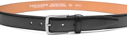 Profuomo Leather Belt Black Product / Detail