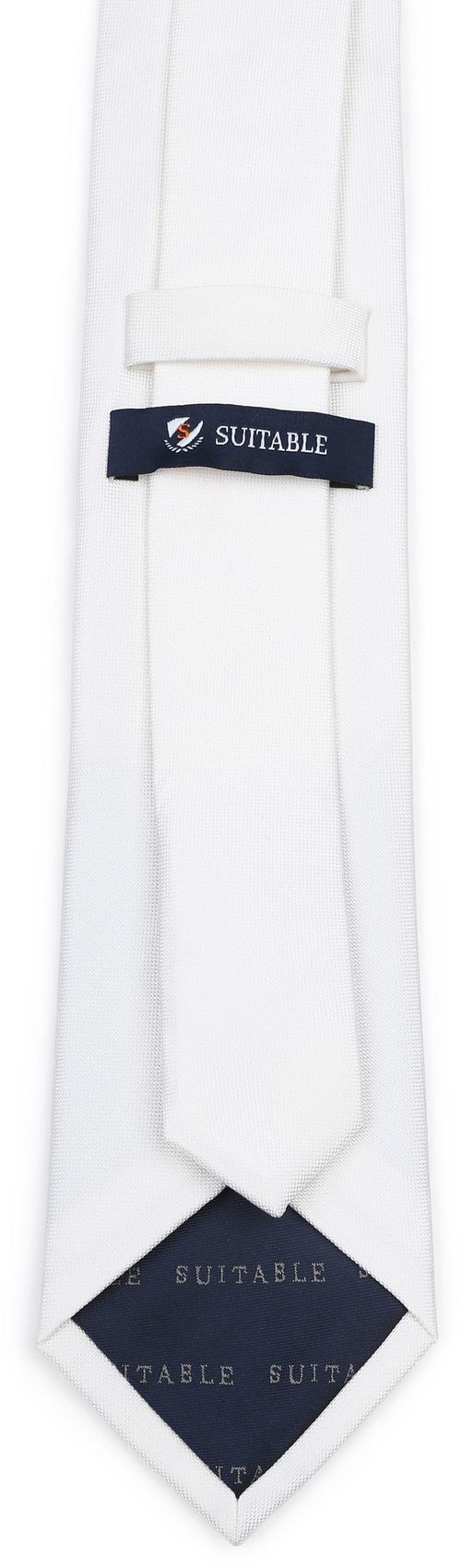 Suitable Silk Tie White