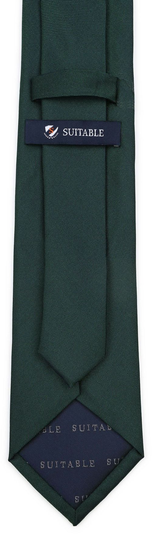 Suitable Silk Tie Dark Green Product / Achterkant