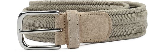 Profuomo woskowany pleciony pasek w kolorze khaki Product