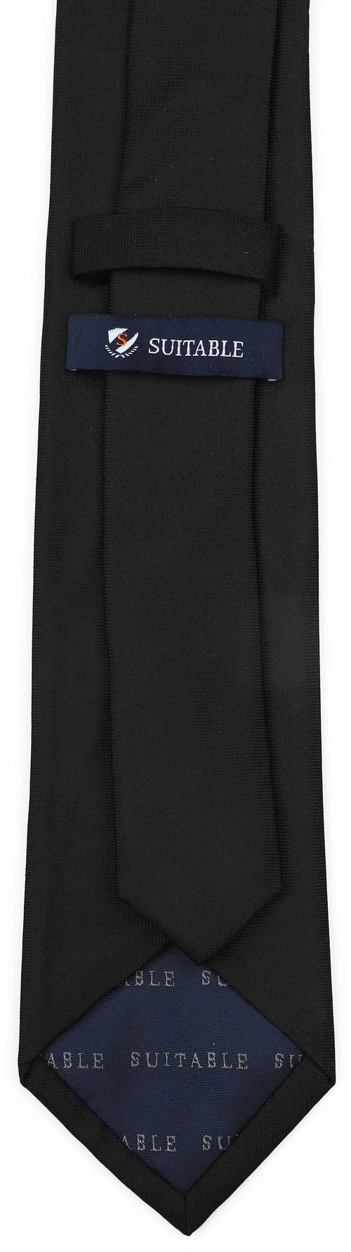 Suitable Seide Krawatte Schwarz Product / Achterkant
