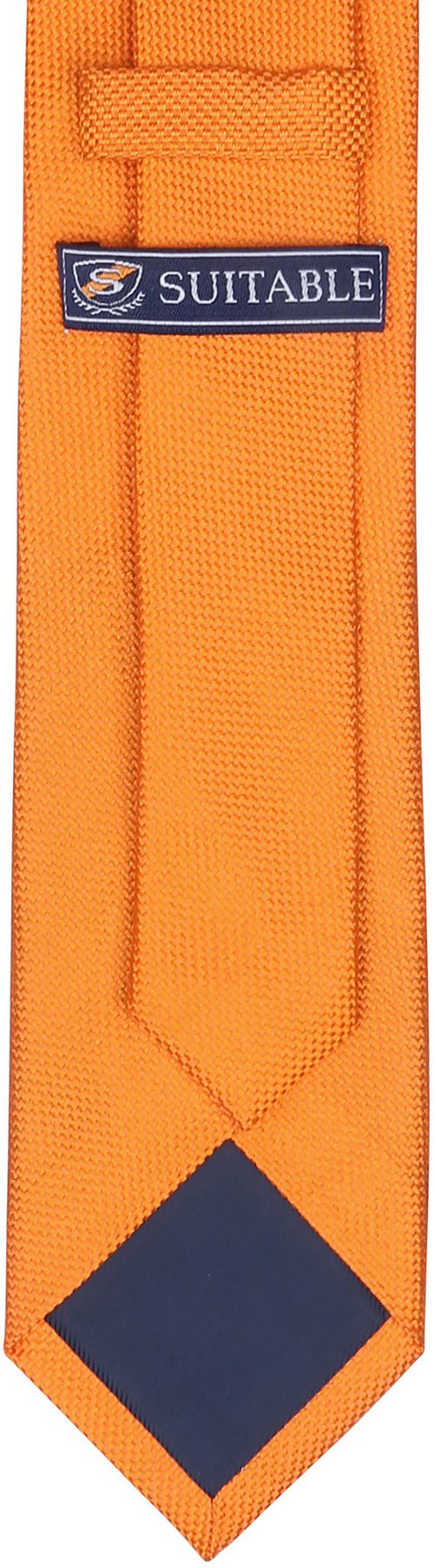 Suitable Cravate Orange Soie Product / Achterkant