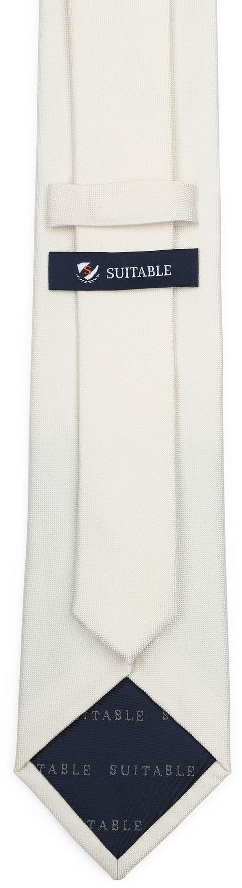 Suitable Corbata De Seda Off White Product / Achterkant