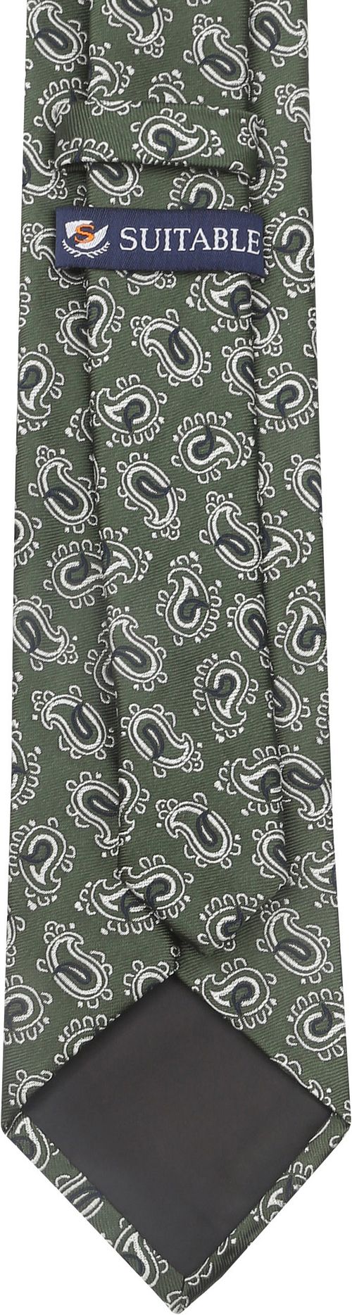Suitable Slips Silke Grøn Paisley Product / Achterkant
