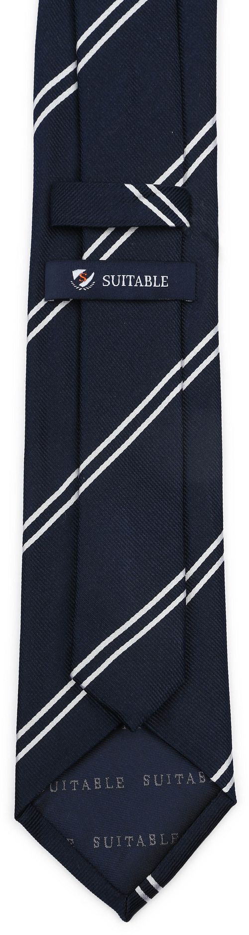 Suitable Slips Silke Marineblåt Double Stripe Product / Achterkant