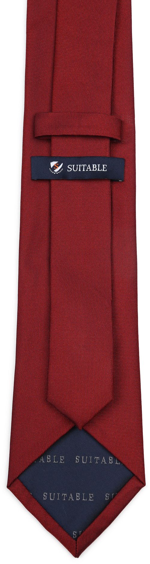Suitable Zijde Stropdas Donkerrood Product / Achterkant