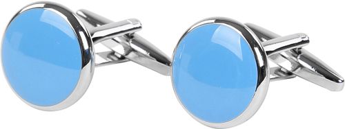 Okrągłe spinki do mankietów niebieskie NR92 Product