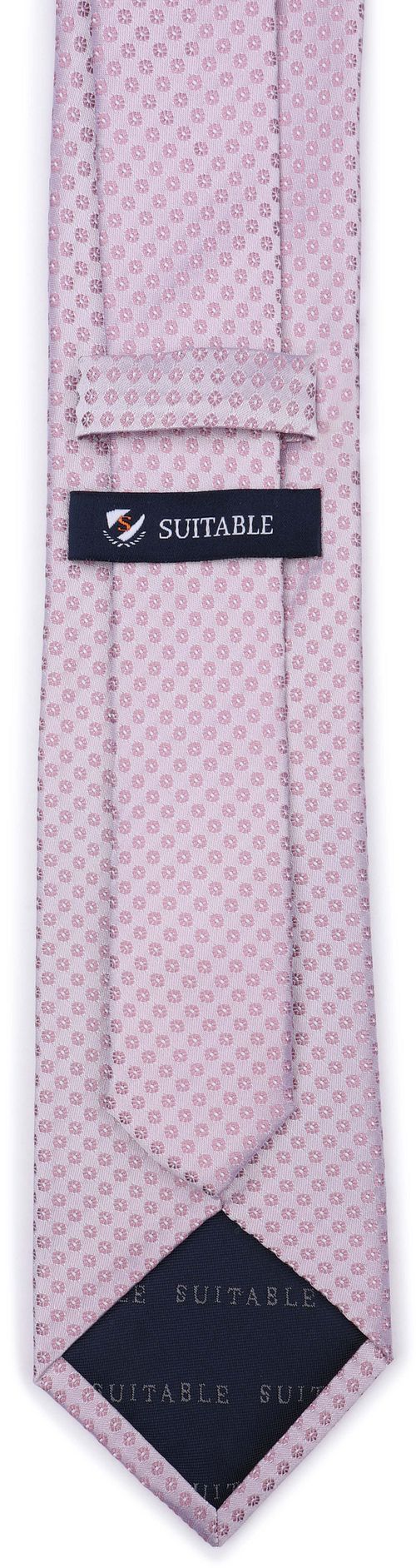 Suitable Small Dots Cravatta Rosa Product / Achterkant