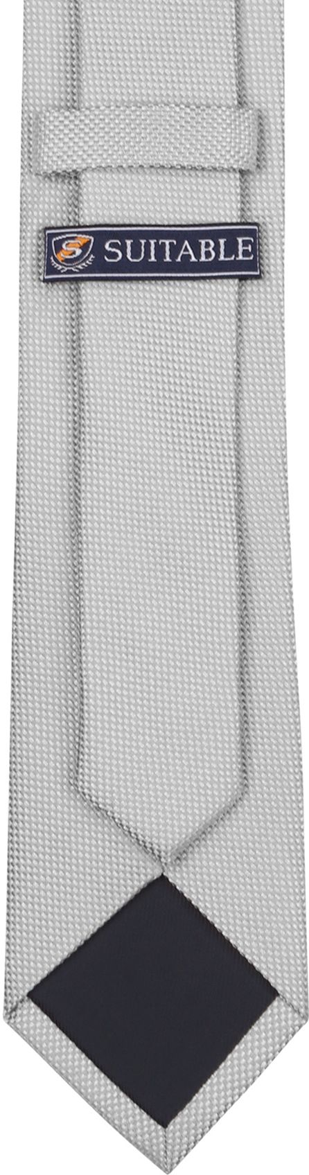 Suitable jedwabny krawat srebrny Product / Achterkant
