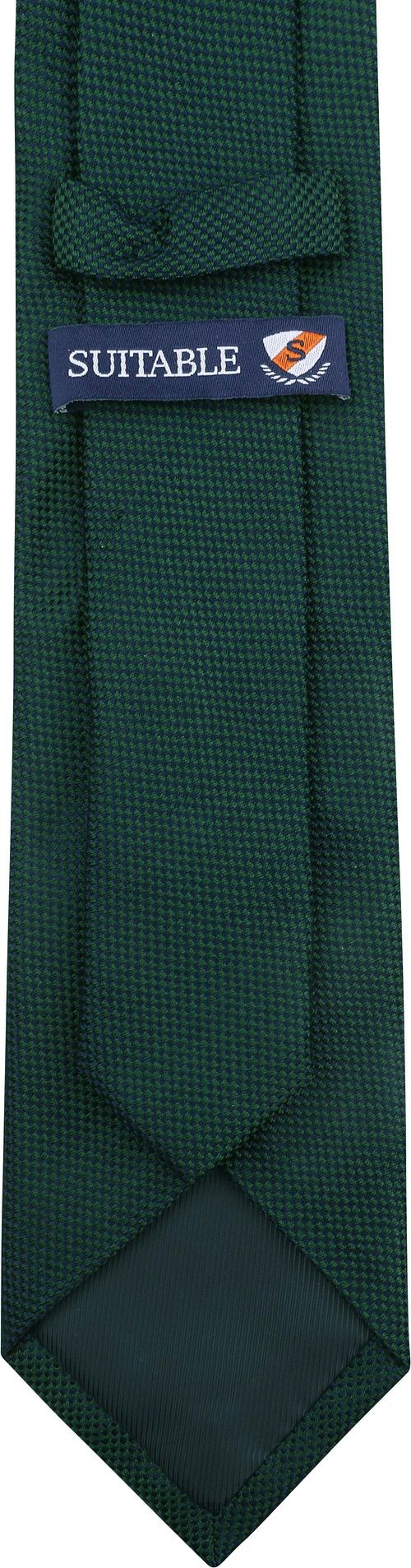 Suitable Cravate Vert Foncé Soie Product / Achterkant