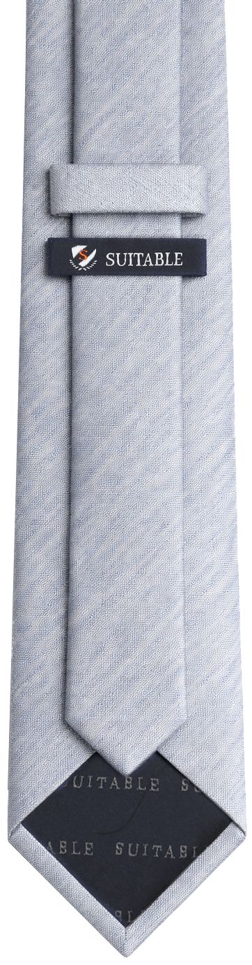 Krawat jedwabny Suitable dwukolorowy w kolorze niebieskim Product / Achterkant