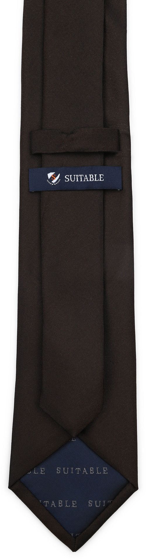 Suitable Silk Tie Dark Brown