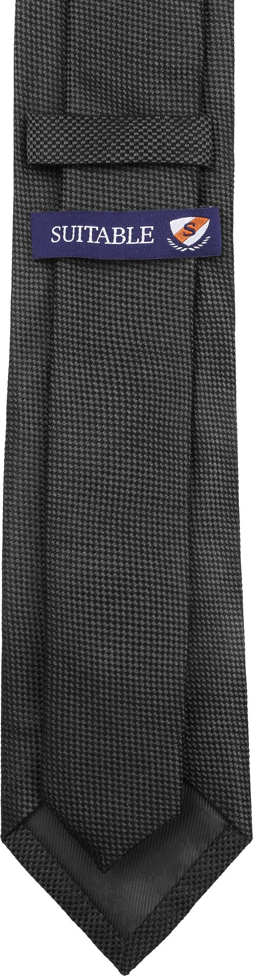 Suitable Cravate Anthracite Soie Product / Achterkant